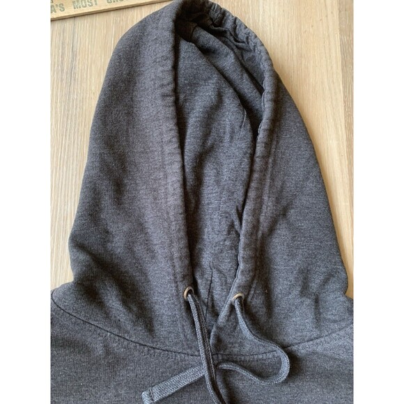 Off Road Warehouse Heavy Duty Dark Grey LRG Men's Hoodie Kangaroo Sweatshirt EUC - Picture 4 of 7